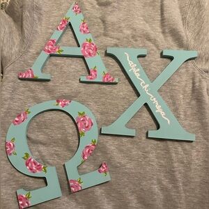 Alpha Chi Omega Wooden Letters